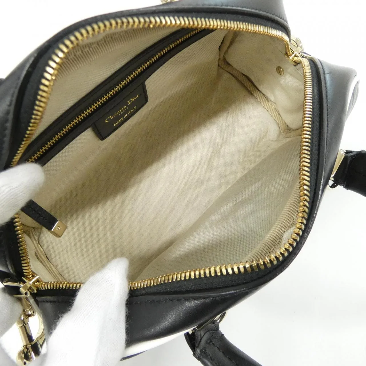 DIOR M6209OOBR Handbag 黑色 中古品A - 縮圖 10
