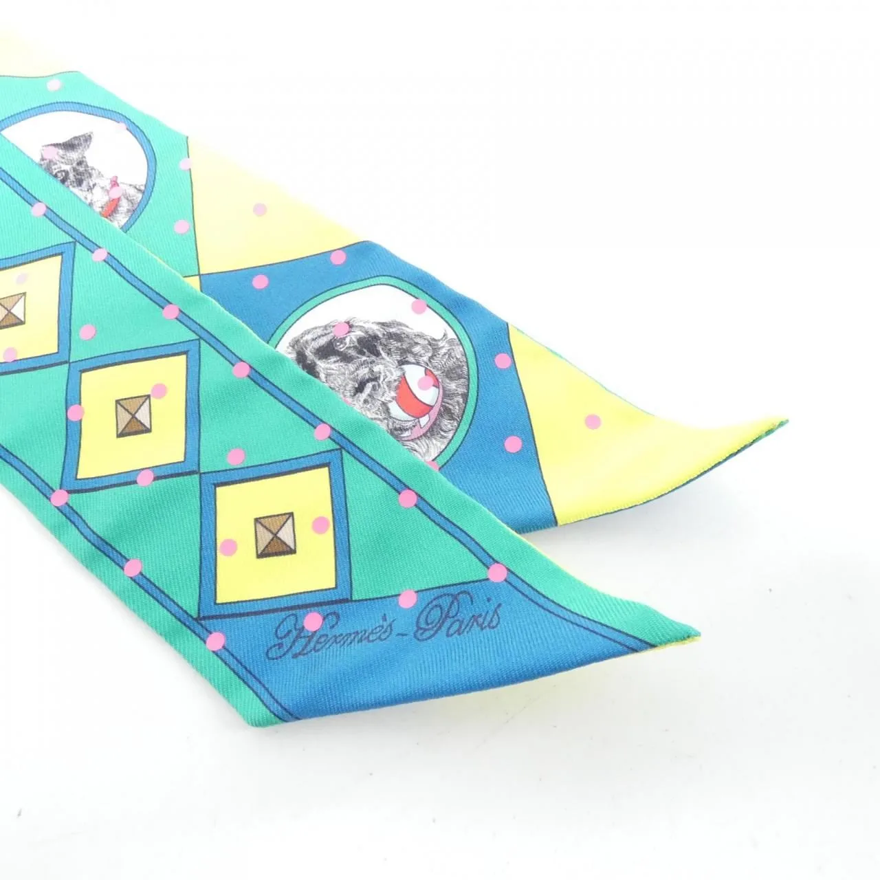 HERMES Plume 063603S Scarf Black Rank A - Thumbnail 2