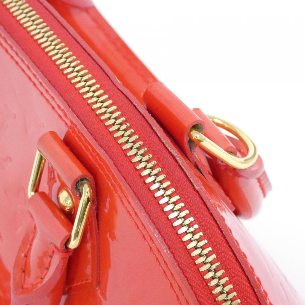 LOUIS VUITTON Alma M91698 Handbag Vernis Rouge Vernis Rank A - Thumbnail 4
