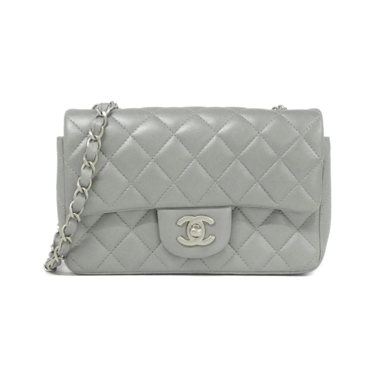 CHANEL Boy Chanel 69900 Shoulder Lambskin Silver
