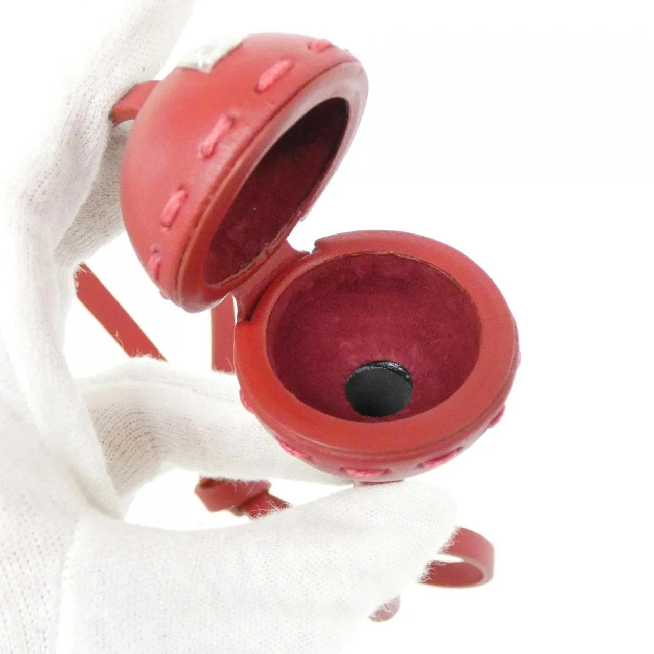 FENDI 7AS316 ASUU Key Case Leather Black Leather Rank A - Thumbnail 5