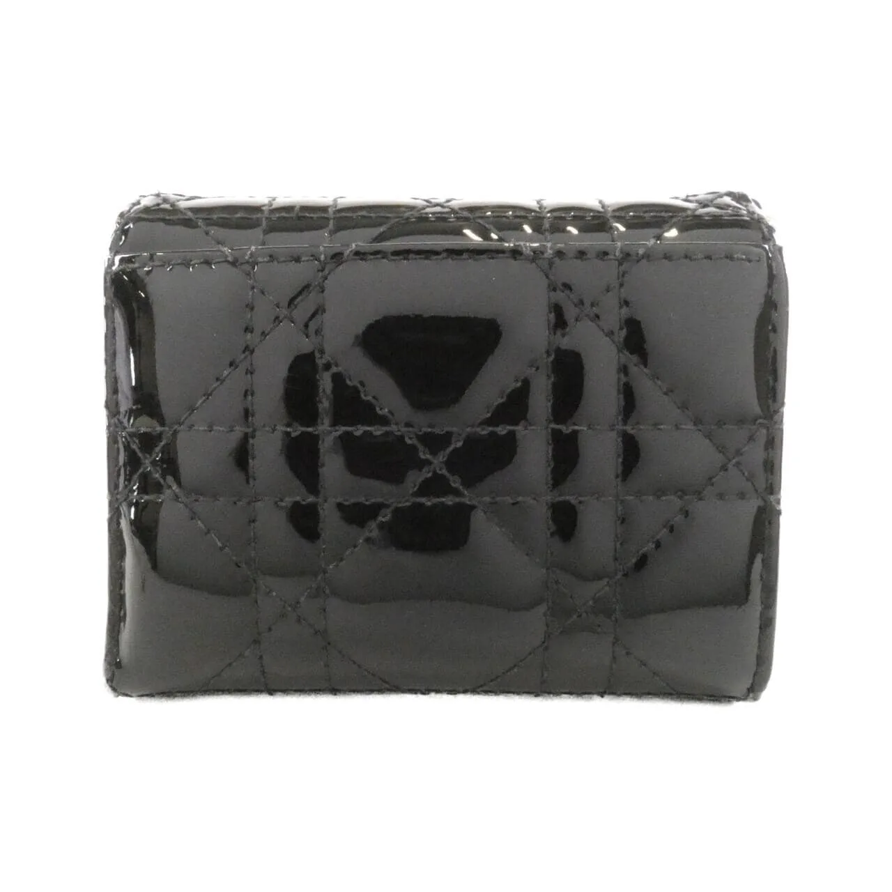 DIOR Lady Dior S0181OVRB Wallet Patent Leather Black Patent Leather Rank B - Thumbnail 2