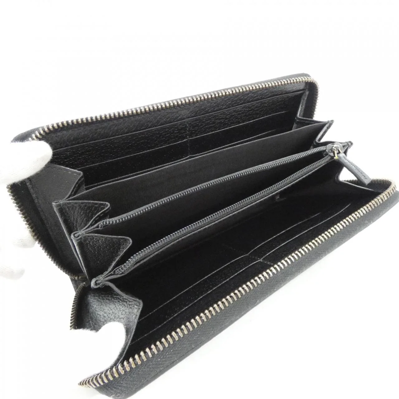 GUCCI 428736 DJ20T Wallet Leather 黑色 皮革 中古品A - 縮圖 6