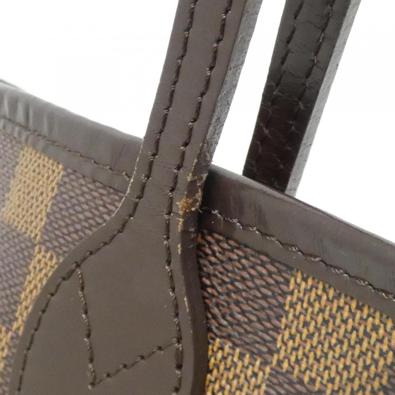 LOUIS VUITTON Neverfull N51105 Bag Damier 黑色 Damier 中古品A - 縮圖 4