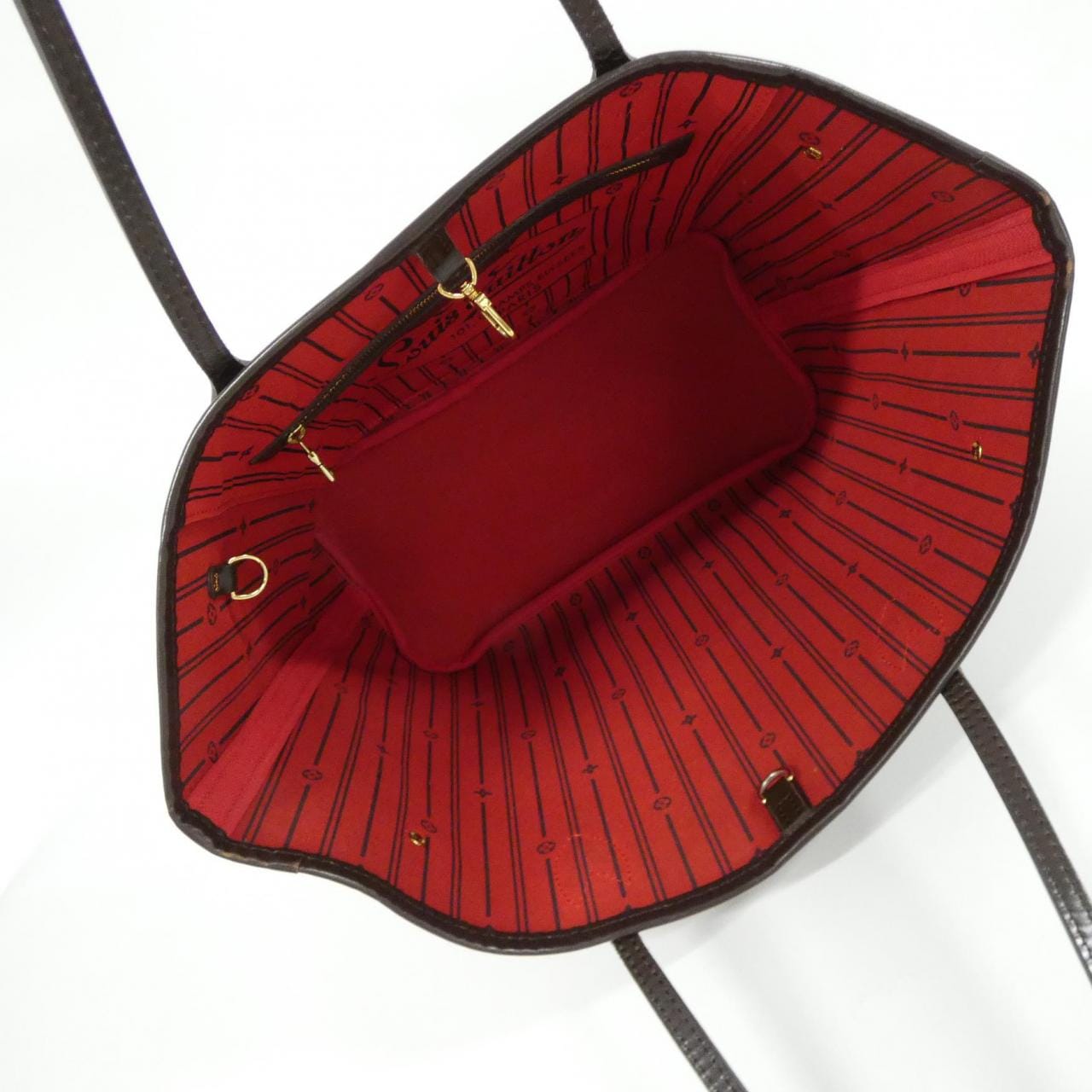 LOUIS VUITTON Neverfull N51105 Bag Damier 黑色 Damier 中古品A - 縮圖 5