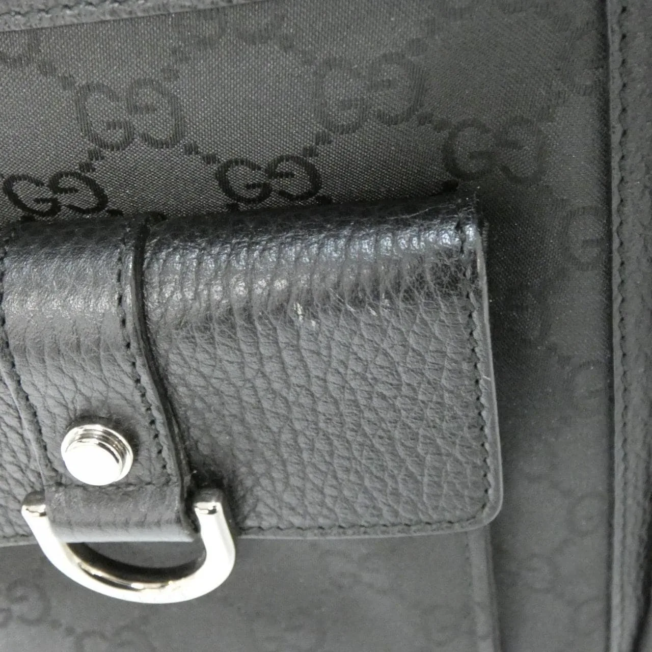 GUCCI 268639 Handbag Nylon 黑色 尼龍 中古品A - 縮圖 4