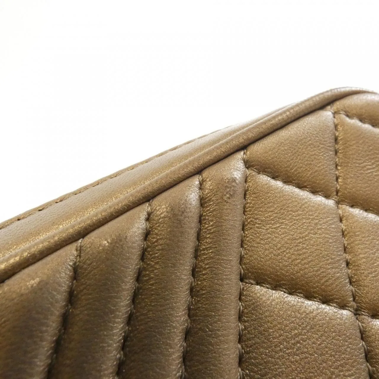 CHANEL 92654 Shoulder Lambskin 金色 羊皮 中古品B - 縮圖 4