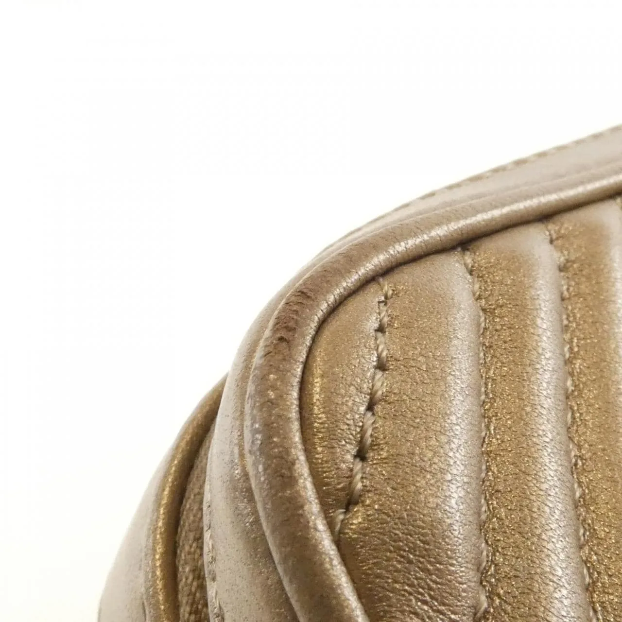 CHANEL 92654 Shoulder Lambskin 金色 羊皮 中古品B - 縮圖 5