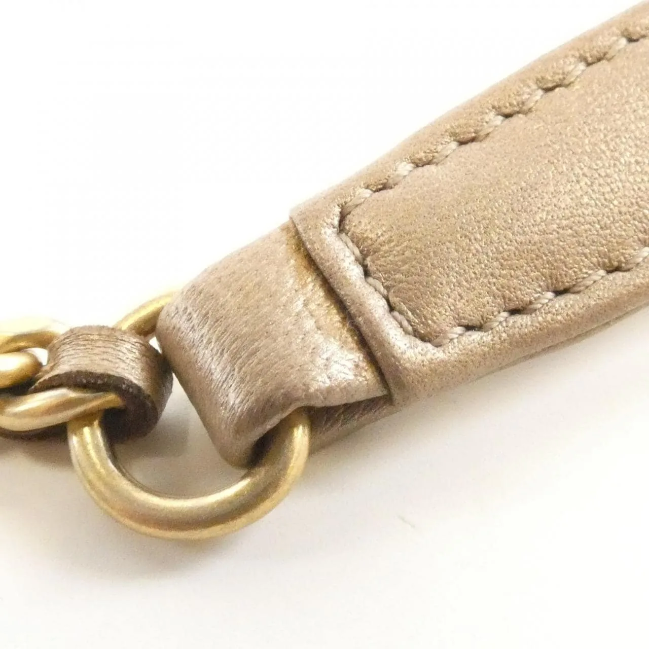 CHANEL 92654 Shoulder Lambskin 金色 羊皮 中古品B - 縮圖 7