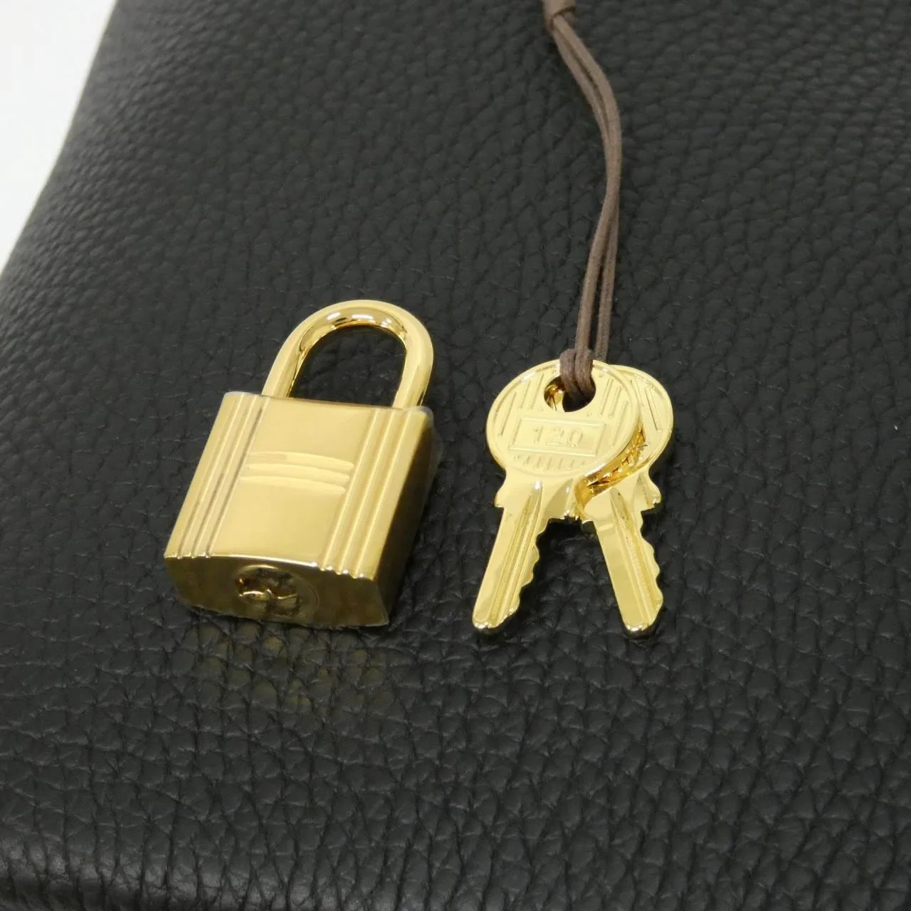 HERMES 056289CC Handbag Clemence Black Clemence Leather - Thumbnail 3