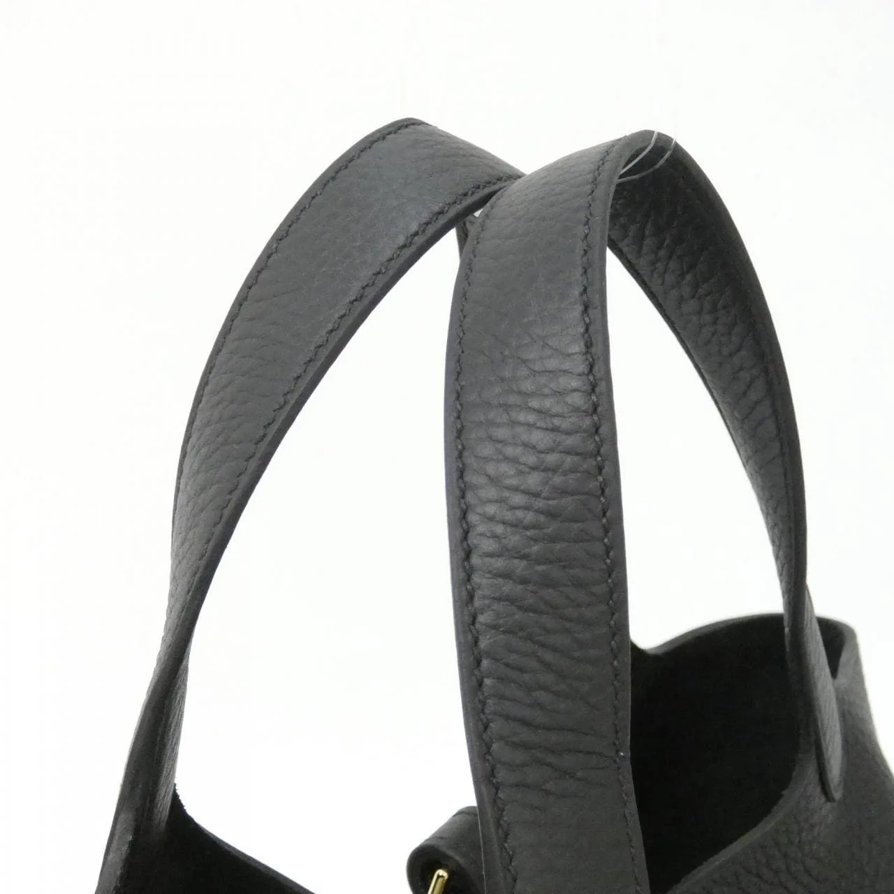 HERMES 056289CC Handbag Clemence Black Clemence Leather - Thumbnail 4