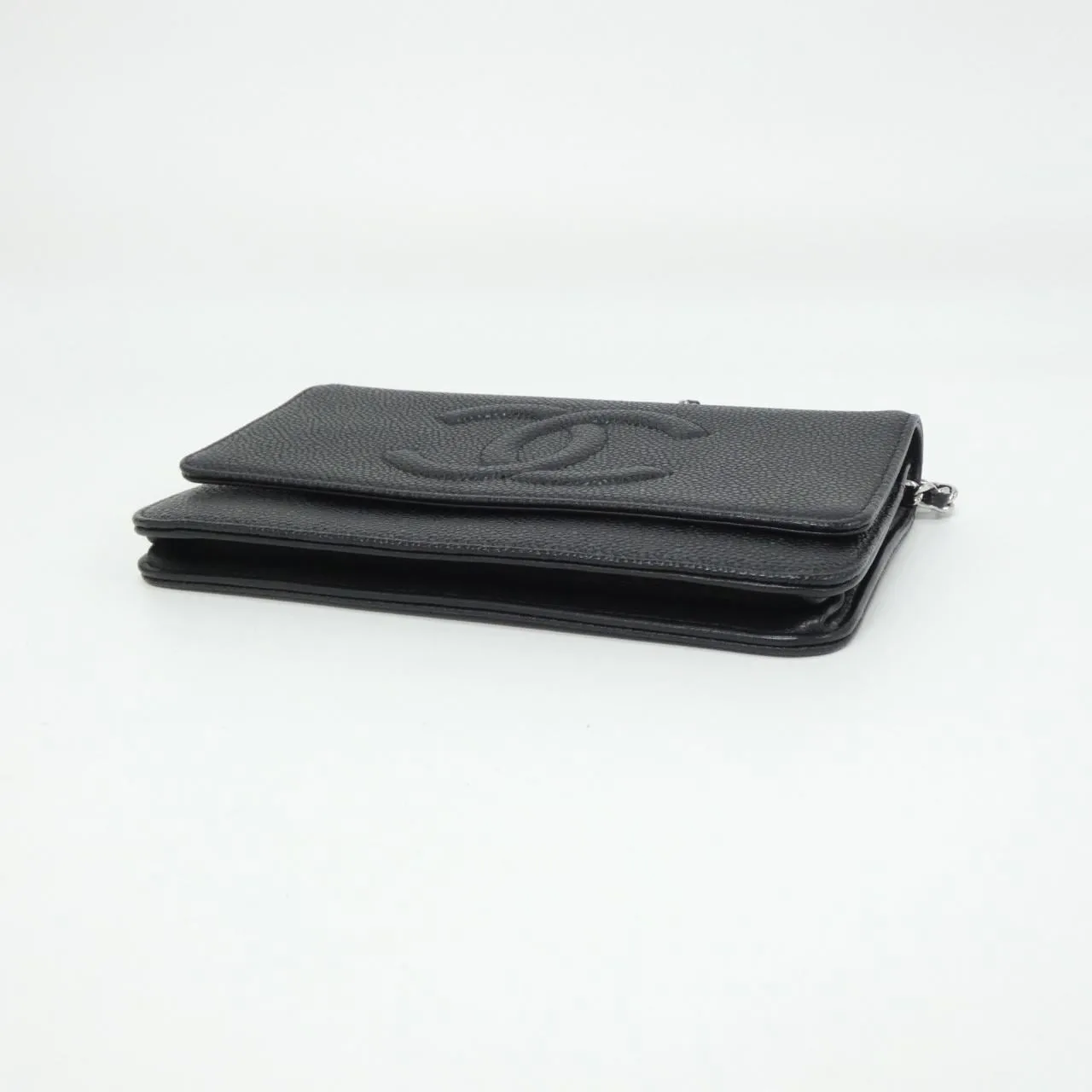 CHANEL 48654 Wallet Grained Calfskin Black Grained Calfskin Rank A - Thumbnail 3