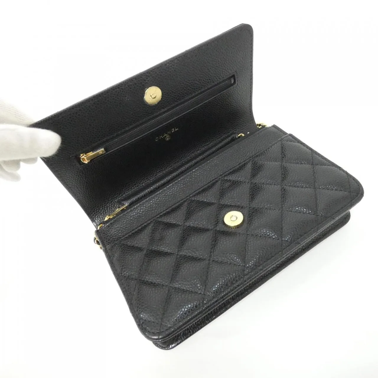 CHANEL Timeless Classic AP0250 Wallet Grained Calfskin Black Grained Calfskin Rank A - Thumbnail 6