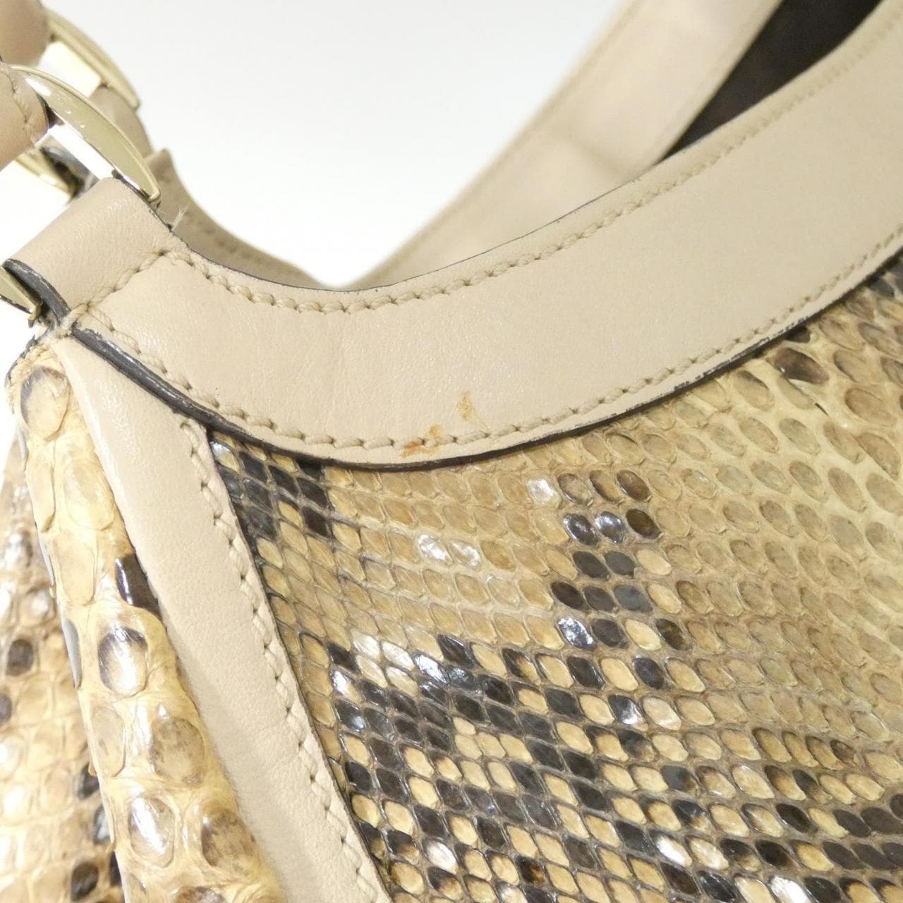 GUCCI 189835 Shoulder Python Beige Python - Thumbnail 6