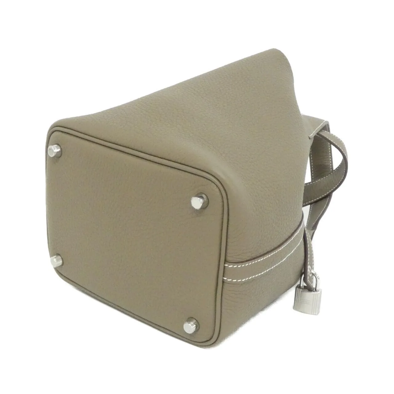 HERMES Picotin 056289CK Handbag Clemence Etoupe Clemence Leather Unused - Thumbnail 2