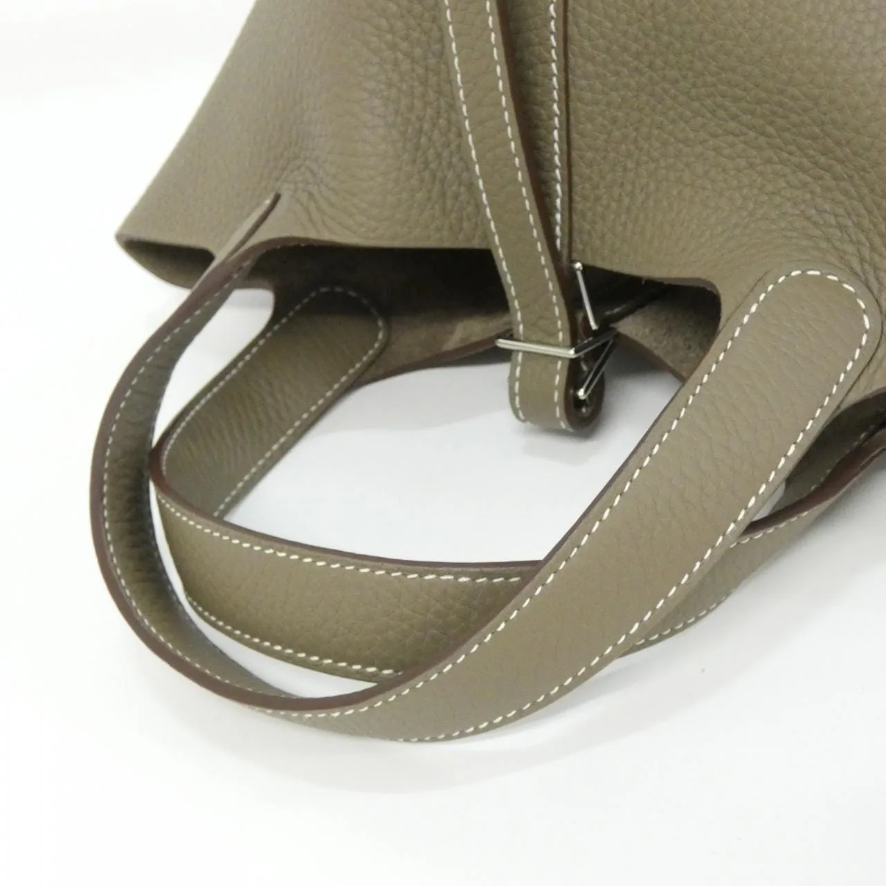 HERMES Picotin 056289CK Handbag Clemence Etoupe Clemence Leather Unused - Thumbnail 4