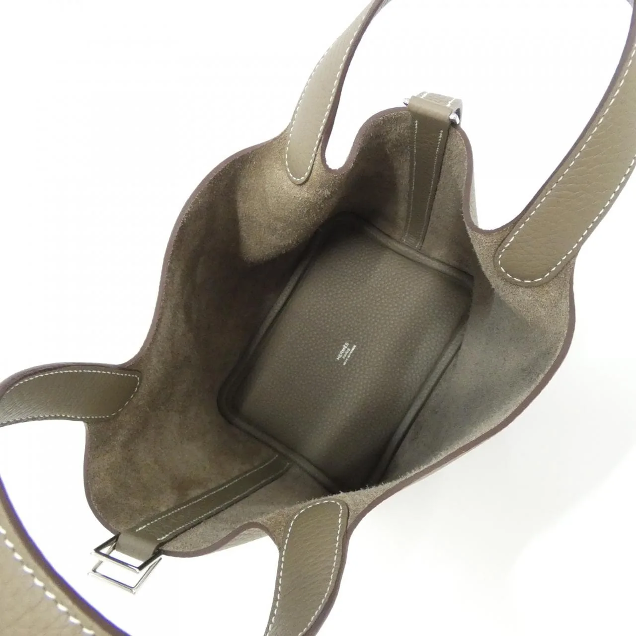 HERMES Picotin 056289CK Handbag Clemence Etoupe Clemence Leather Unused - Thumbnail 5