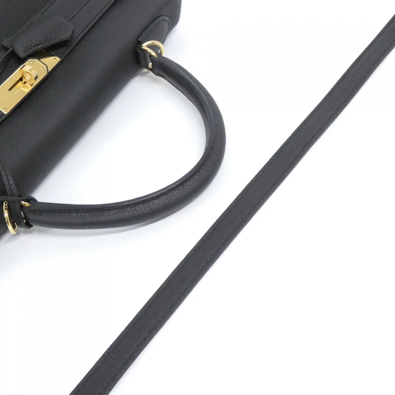 HERMES Kelly 027631CC Handbag Togo Black Togo Leather Rank A - Thumbnail 5