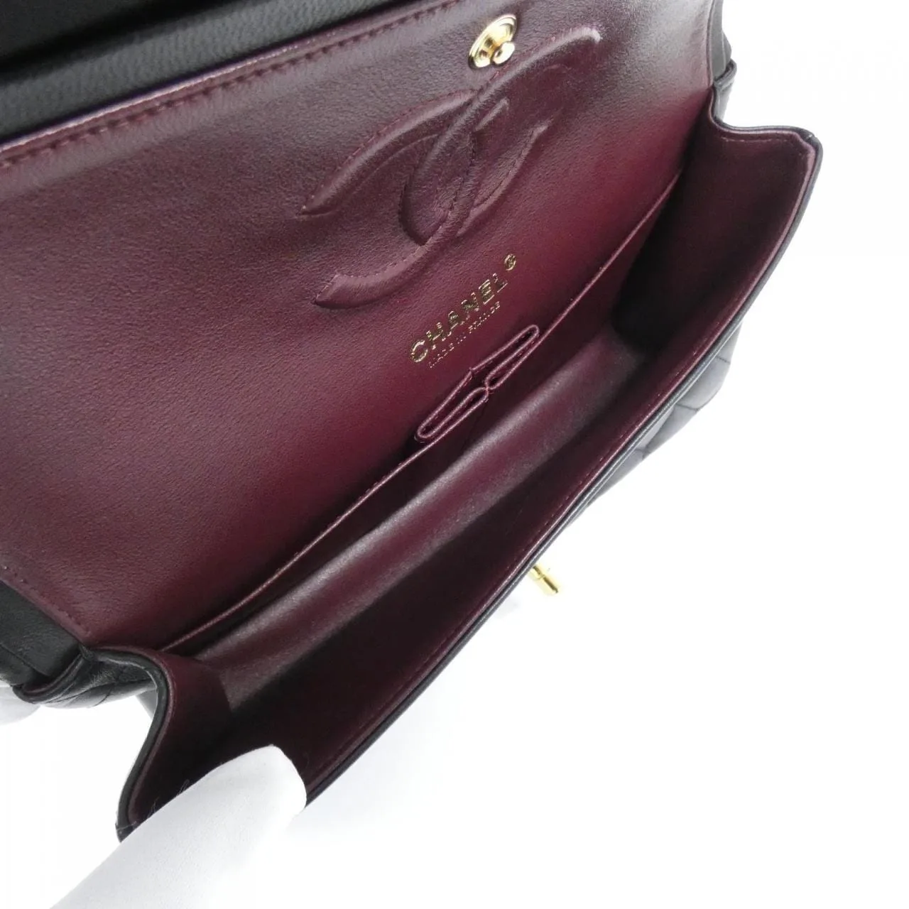 CHANEL Matelasse 1112 Shoulder Lambskin Black Lambskin Rank A - Thumbnail 7