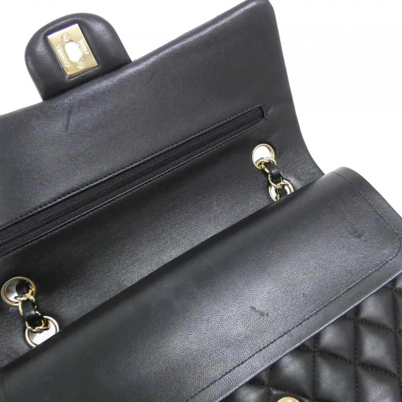 CHANEL Matelasse 1112 Shoulder Lambskin Black Lambskin Rank A - Thumbnail 10