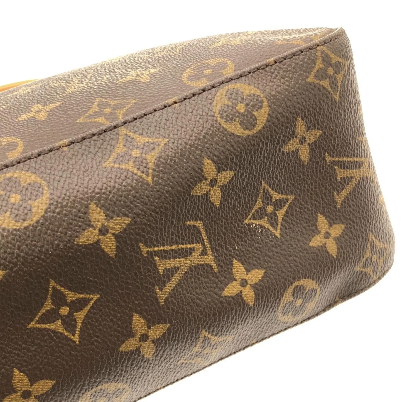 LOUIS VUITTON Looping M51145 Shoulder Monogram 黑色 Monogram 中古品A - 縮圖 4