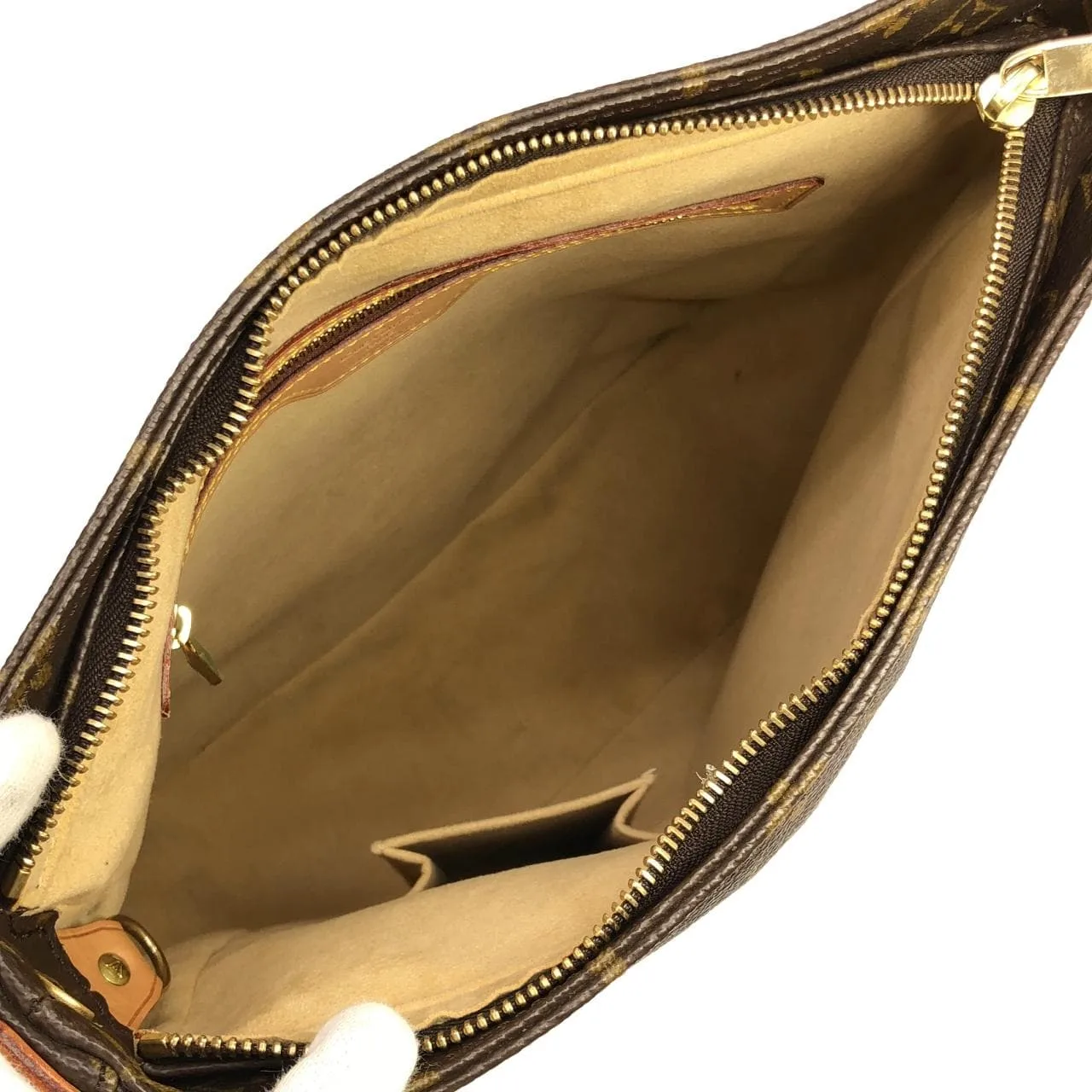 LOUIS VUITTON Looping M51145 Shoulder Monogram 黑色 Monogram 中古品A - 縮圖 7