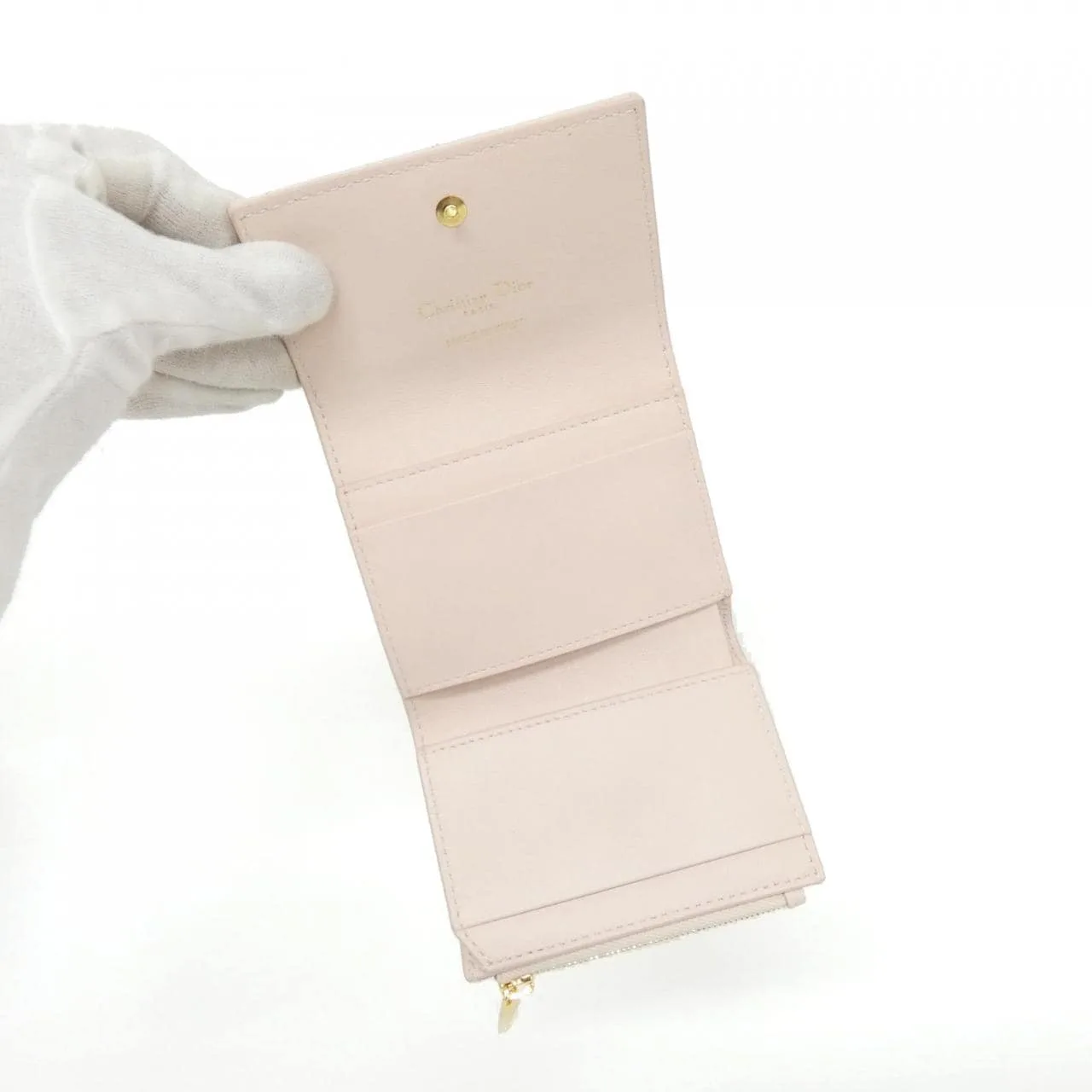 DIOR S3105UNJB Wallet Lambskin 黑色 羊皮 中古品A - 縮圖 6