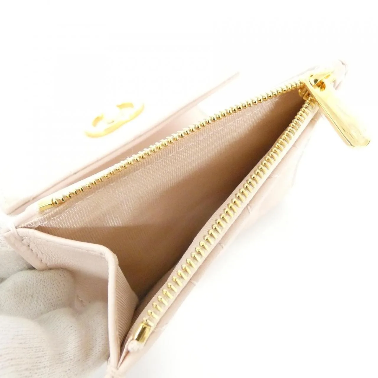 DIOR S3105UNJB Wallet Lambskin 黑色 羊皮 中古品A - 縮圖 8