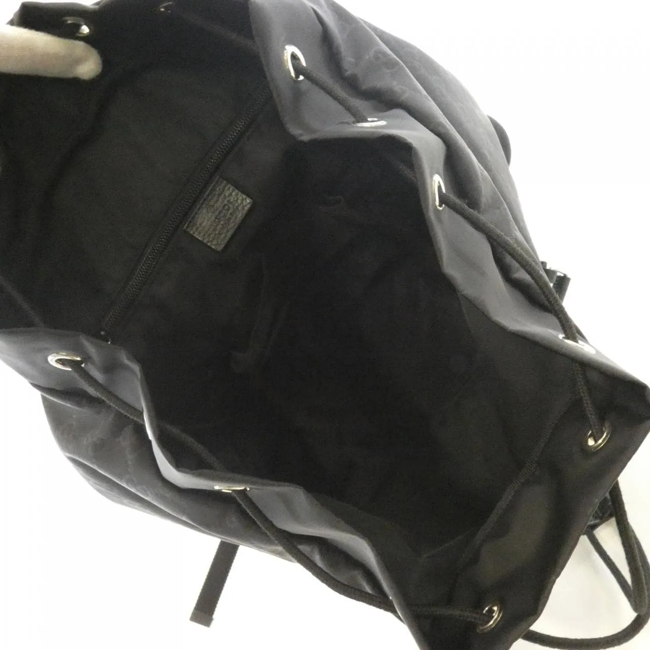 GUCCI 387071 KQF2N Backpack Nylon 黑色 尼龍 中古品B - 縮圖 8