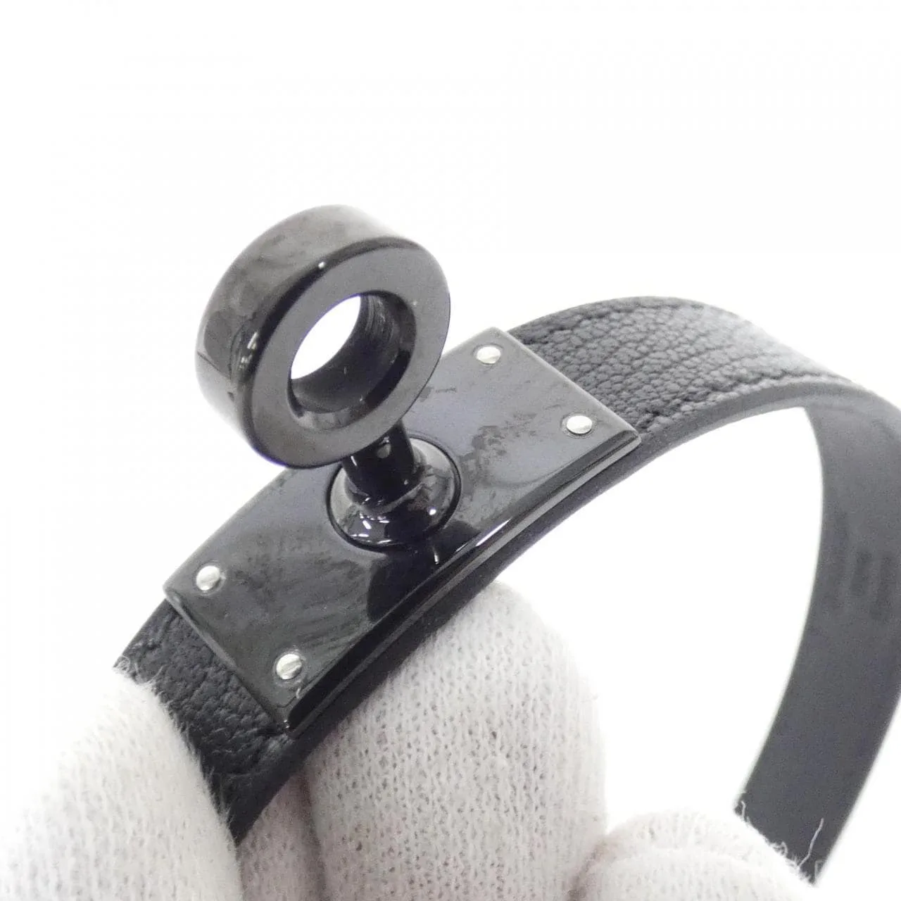 HERMES Kelly 010680CH Accessories Black Rank A - Thumbnail 3