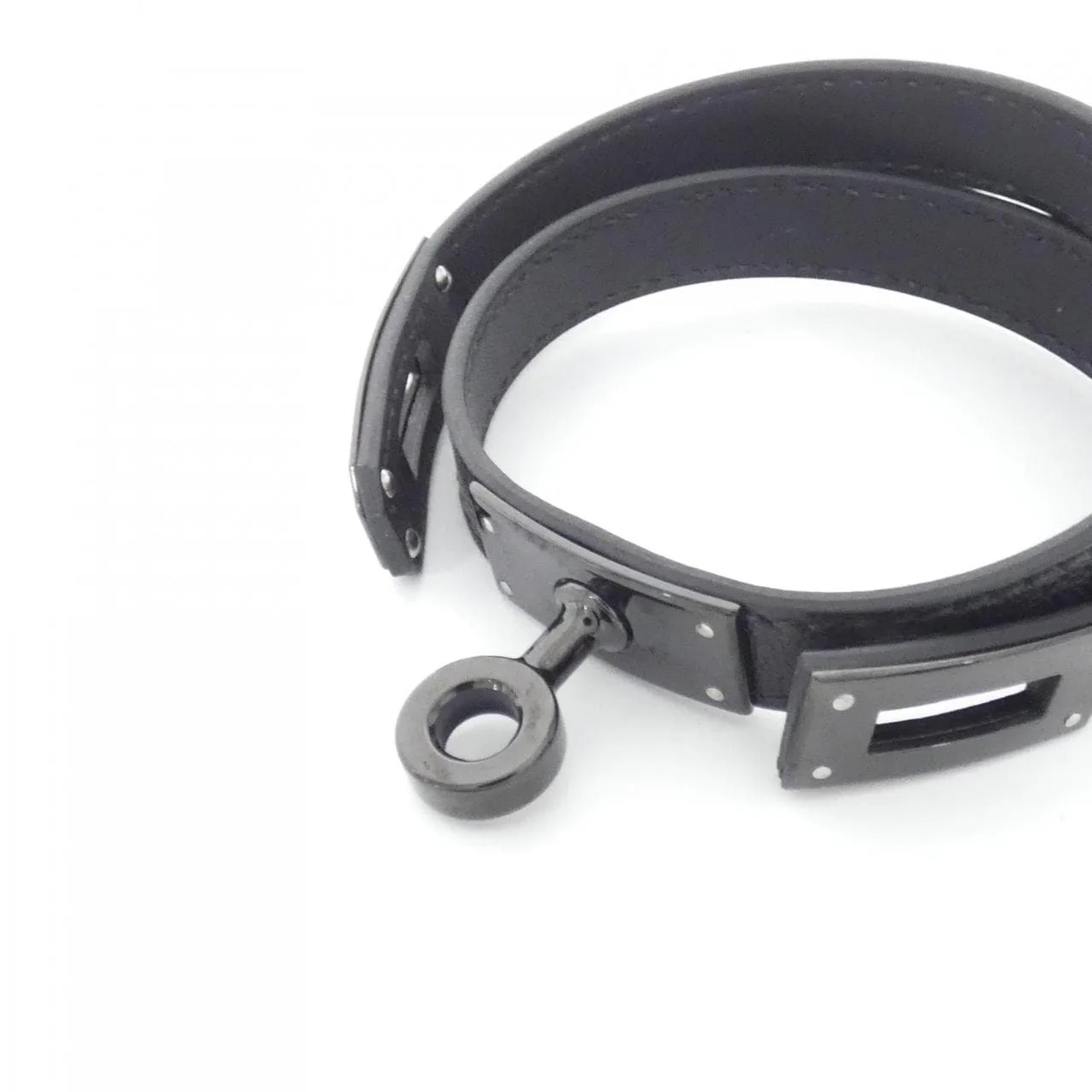 HERMES Kelly 010680CH Accessories Black Rank A - Thumbnail 4