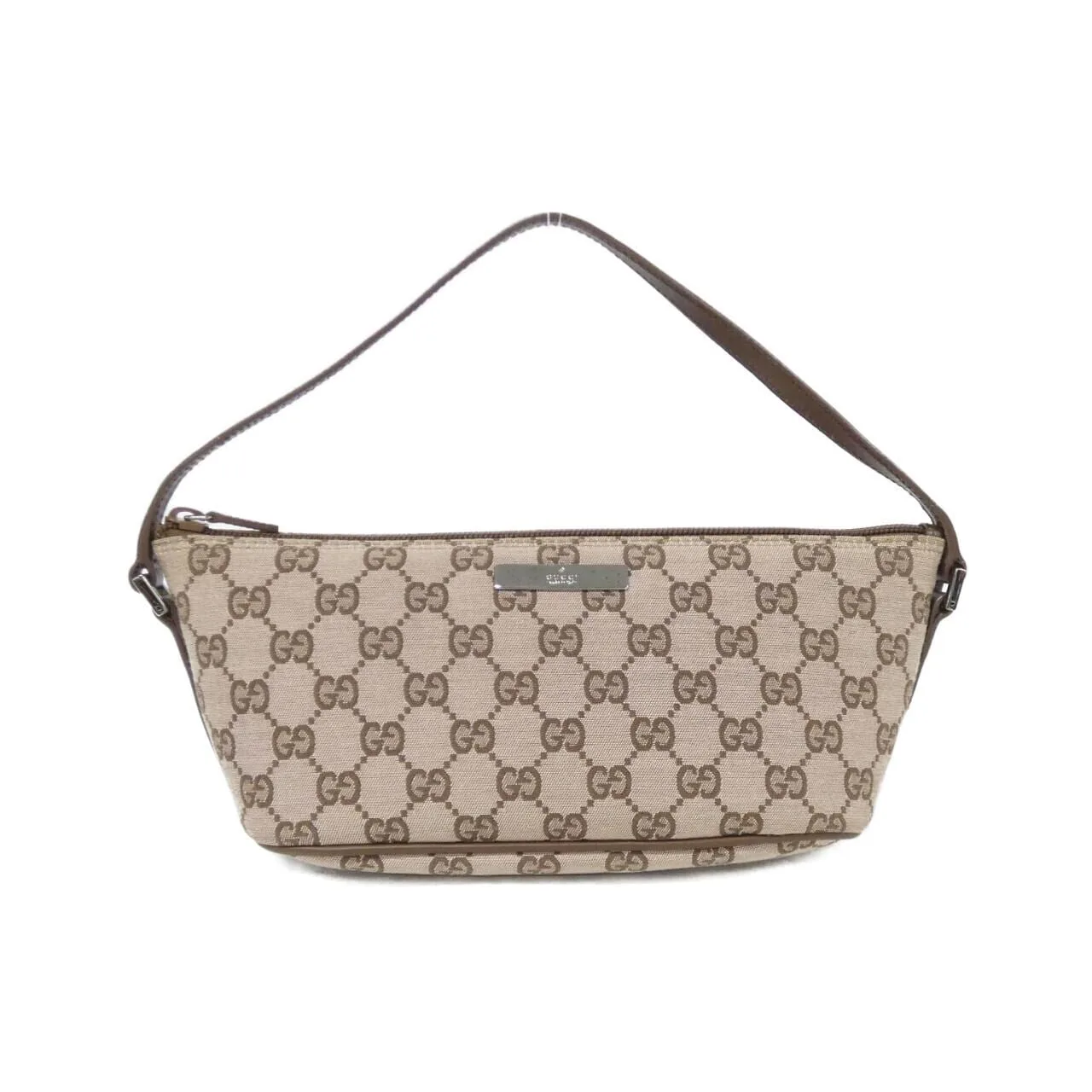 GUCCI 039 1103 Handbag Canvas Brown