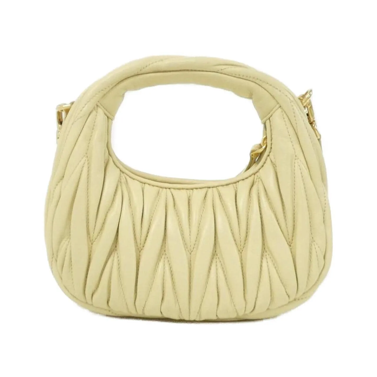 MIU MIU 5BP078 Handbag Beige Rank A - Thumbnail 2