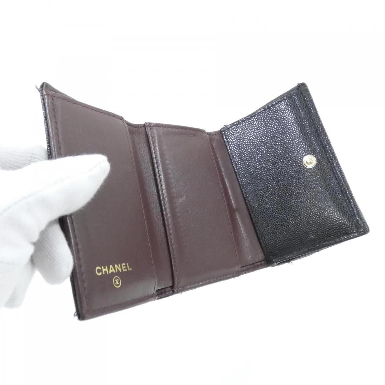 CHANEL Timeless Classic AP0230 Wallet Grained Calfskin Black Grained Calfskin Rank B - Thumbnail 4