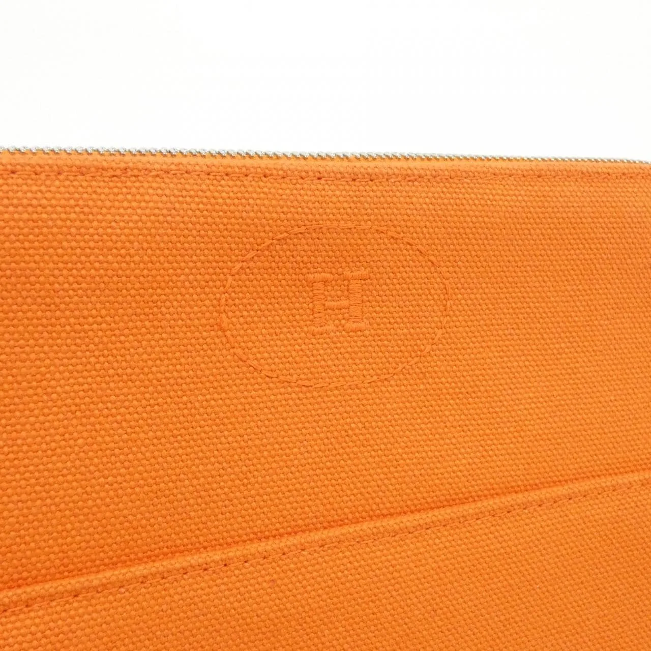 HERMES Bolide 103774M Pouch Canvas 橙色 帆布 中古品A - 縮圖 4