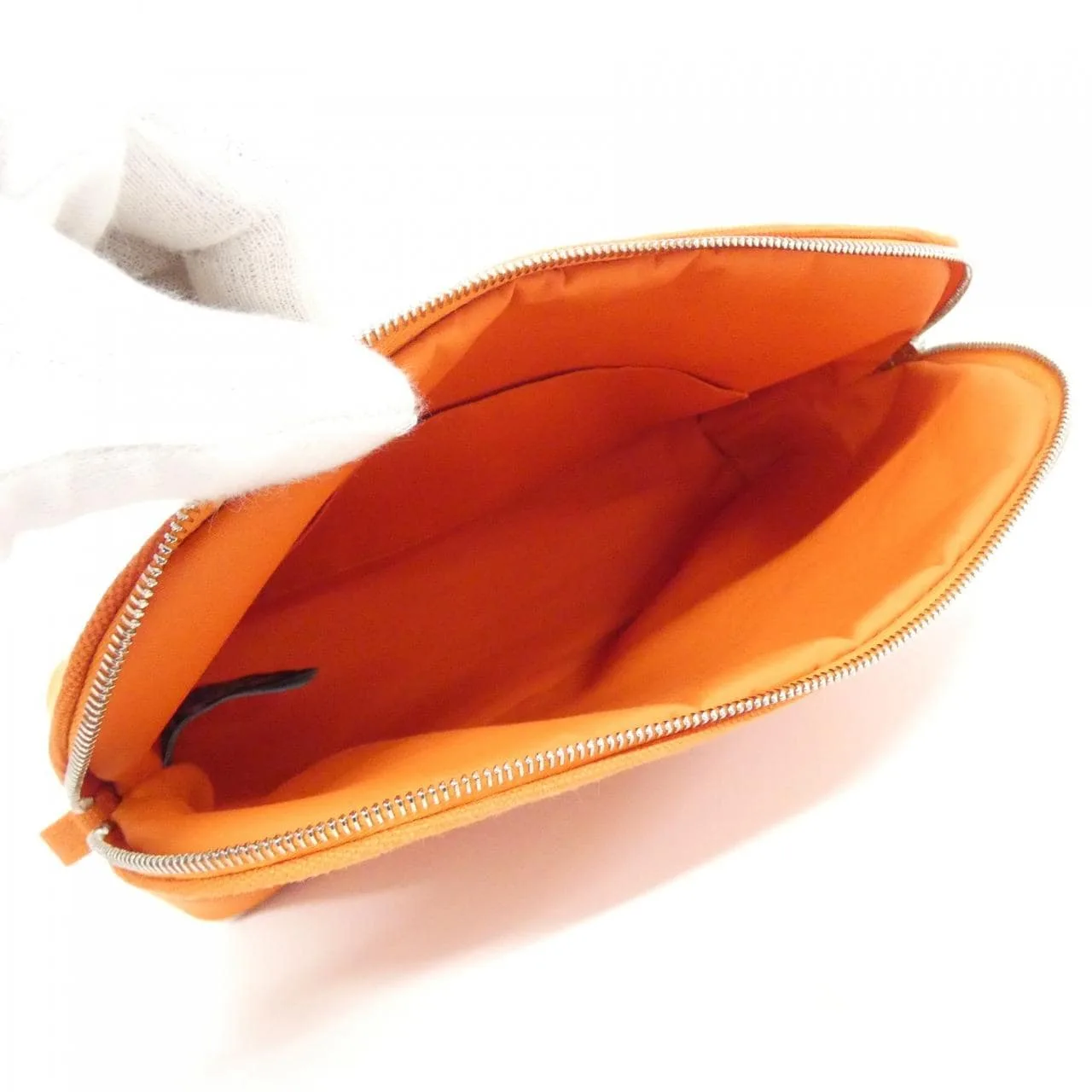 HERMES Bolide 103774M Pouch Canvas 橙色 帆布 中古品A - 縮圖 5