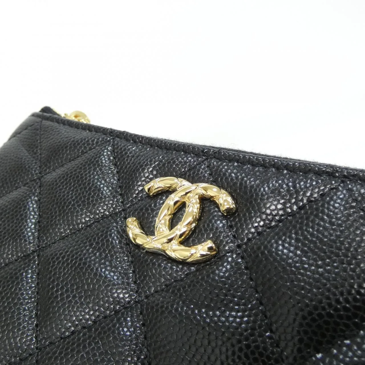 CHANEL AP5013 Pouch Grained Calfskin 黑色 荔枝紋牛皮 未使用品 - 縮圖 4