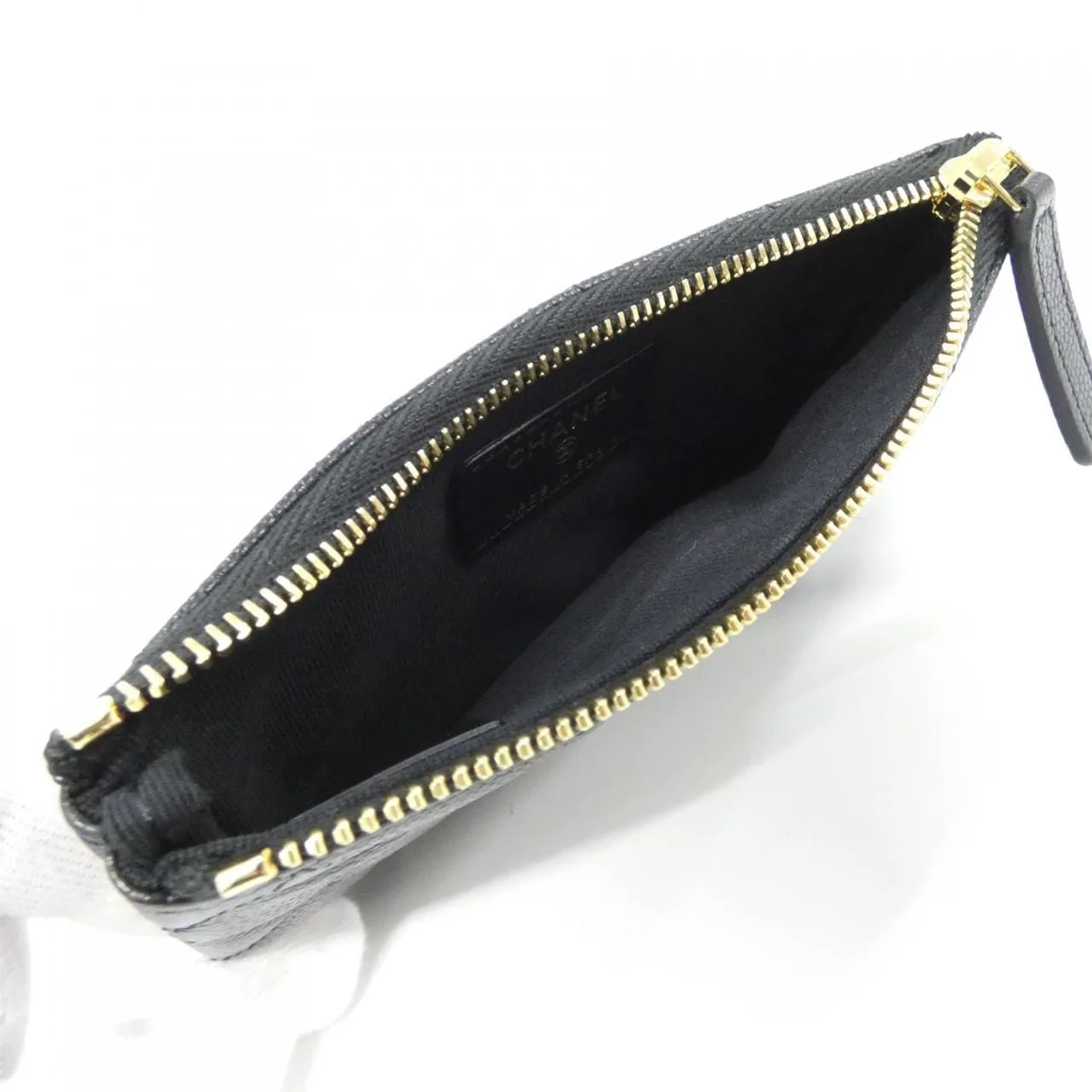 CHANEL AP5013 Pouch Grained Calfskin 黑色 荔枝紋牛皮 未使用品 - 縮圖 5