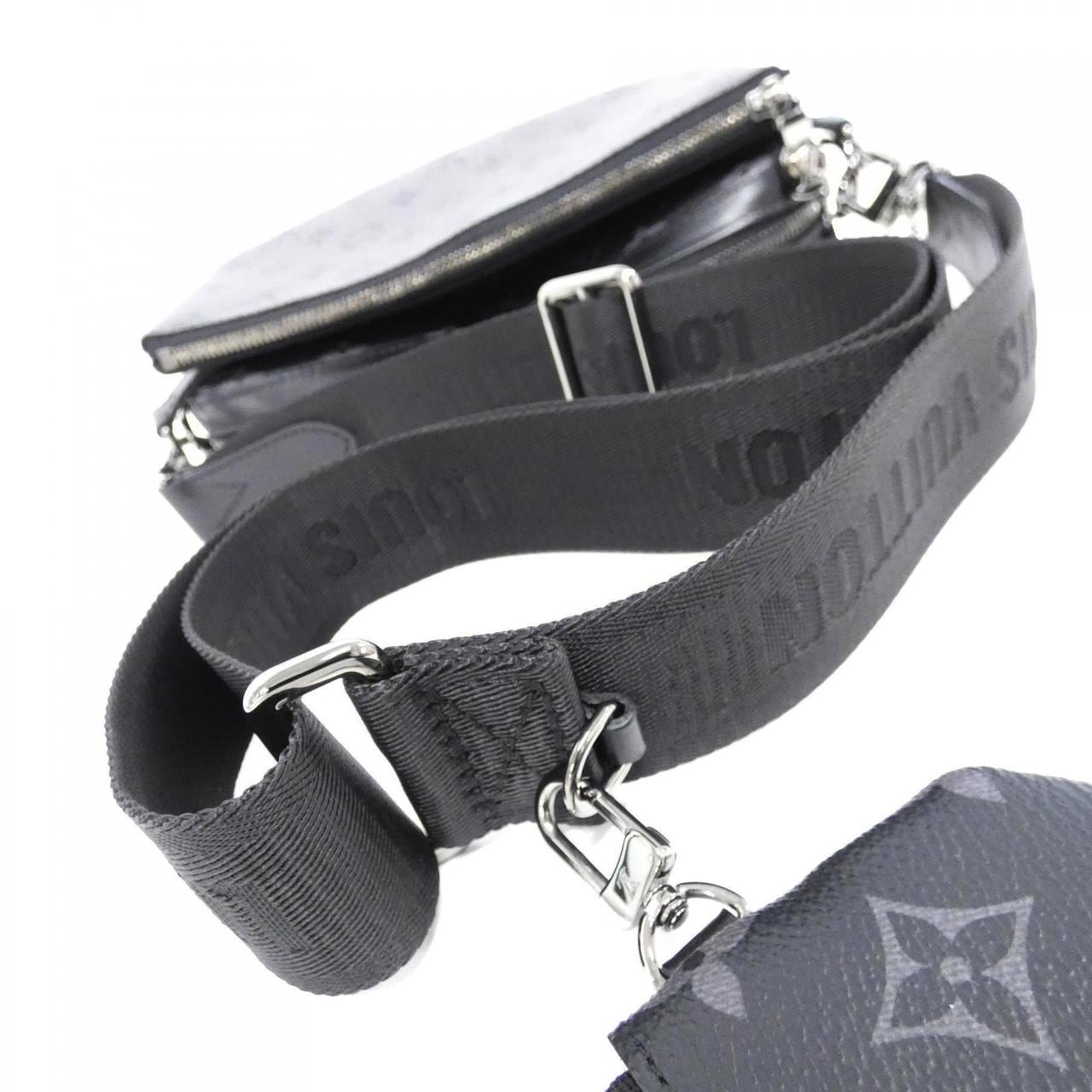 LOUIS VUITTON Eclipse M69443 Shoulder Bag Monogram 黑色 Monogram 中古品A - 縮圖 6