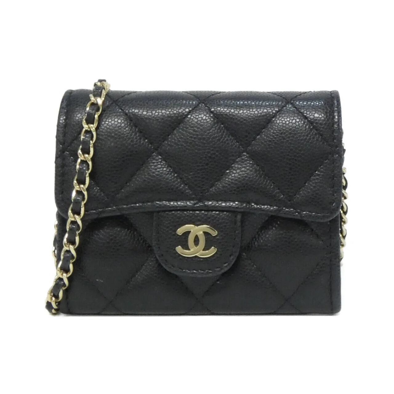 CHANEL Timeless Classic AP0238 Card Case Grained Calfskin Black