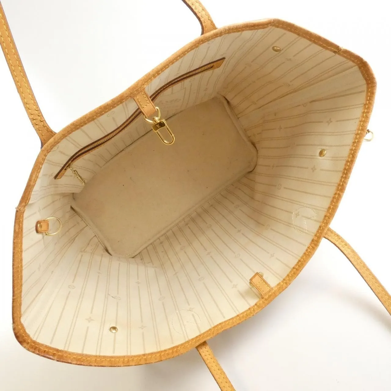 LOUIS VUITTON Neverfull N51107 托特包 Damier 黑色 Damier 中古品B - 縮圖 9