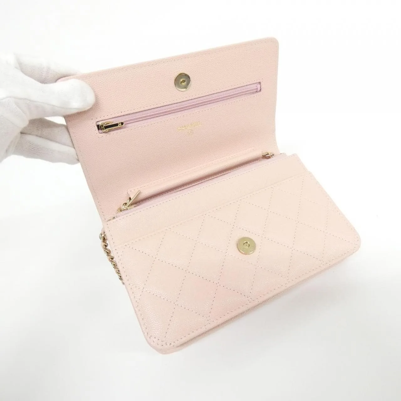 CHANEL AP4246 Wallet Grained Calfskin Pink Grained Calfskin Rank A - Thumbnail 9