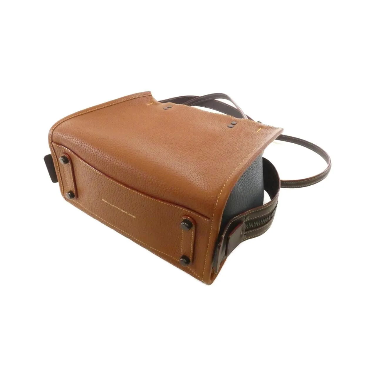 COACH 87137 Handbag Leather 棕色 皮革 中古品A - 縮圖 2