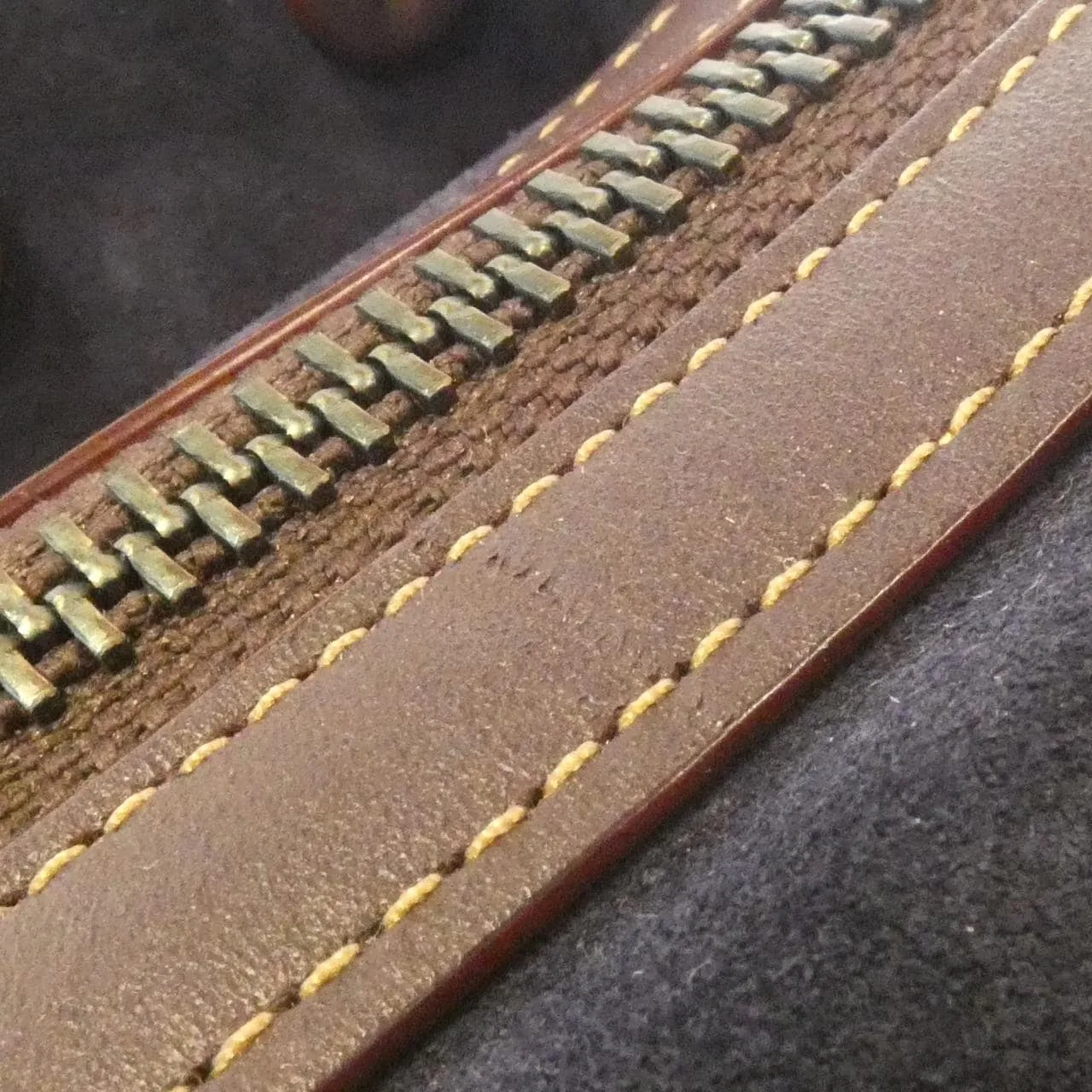 COACH 87137 Handbag Leather 棕色 皮革 中古品A - 縮圖 3