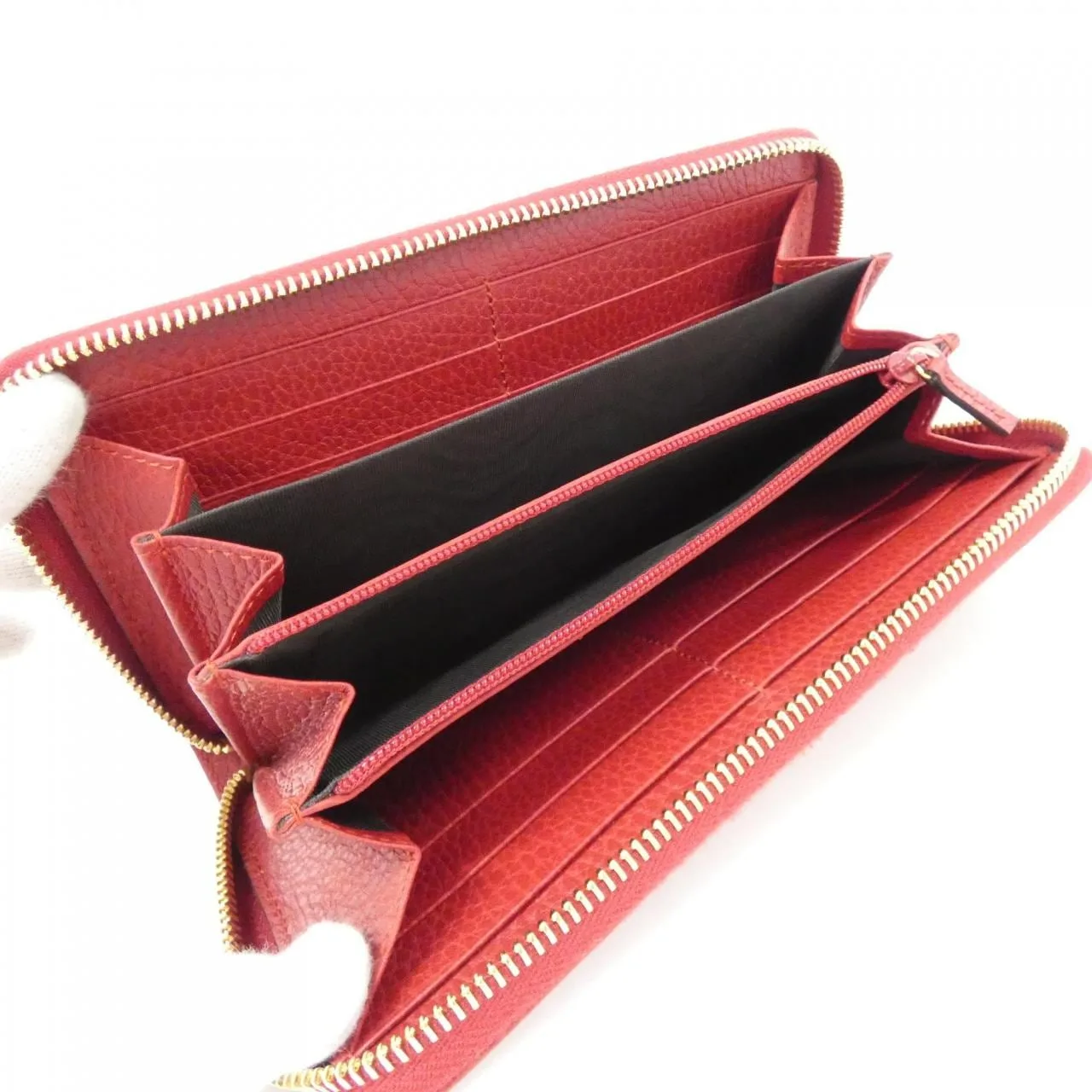 GUCCI 456117 CAO0G Wallet Leather Black Leather Rank A - Thumbnail 6