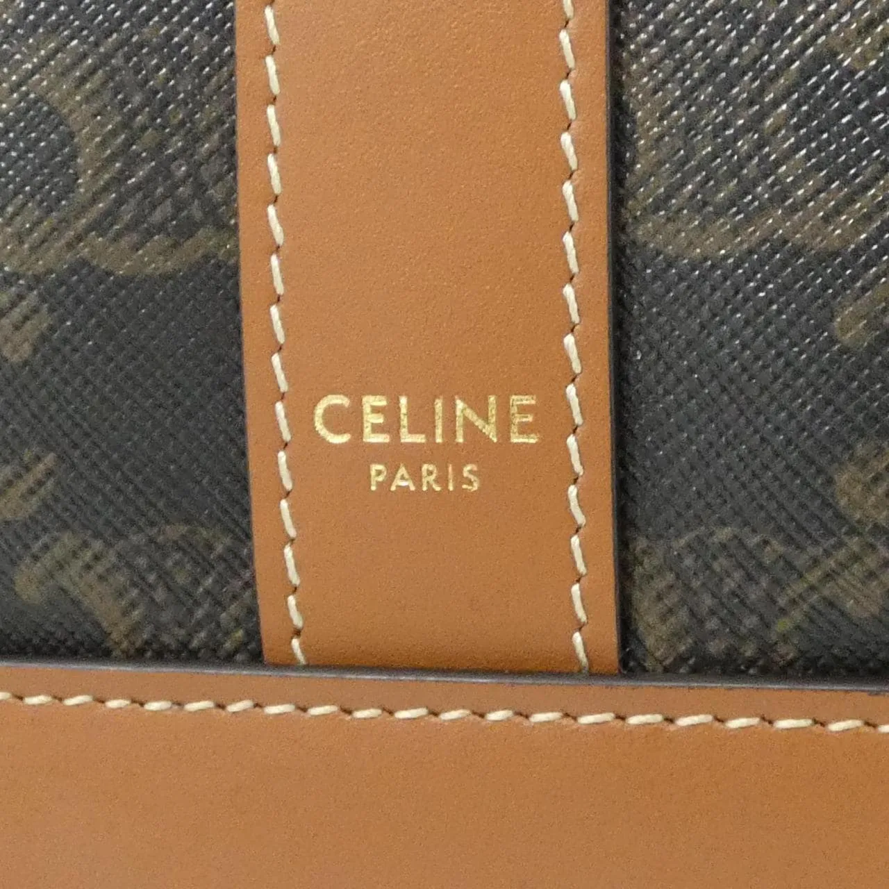 CELINE Cabas 115082CAS Handbag Canvas 黑色 帆布 中古品A - 縮圖 4