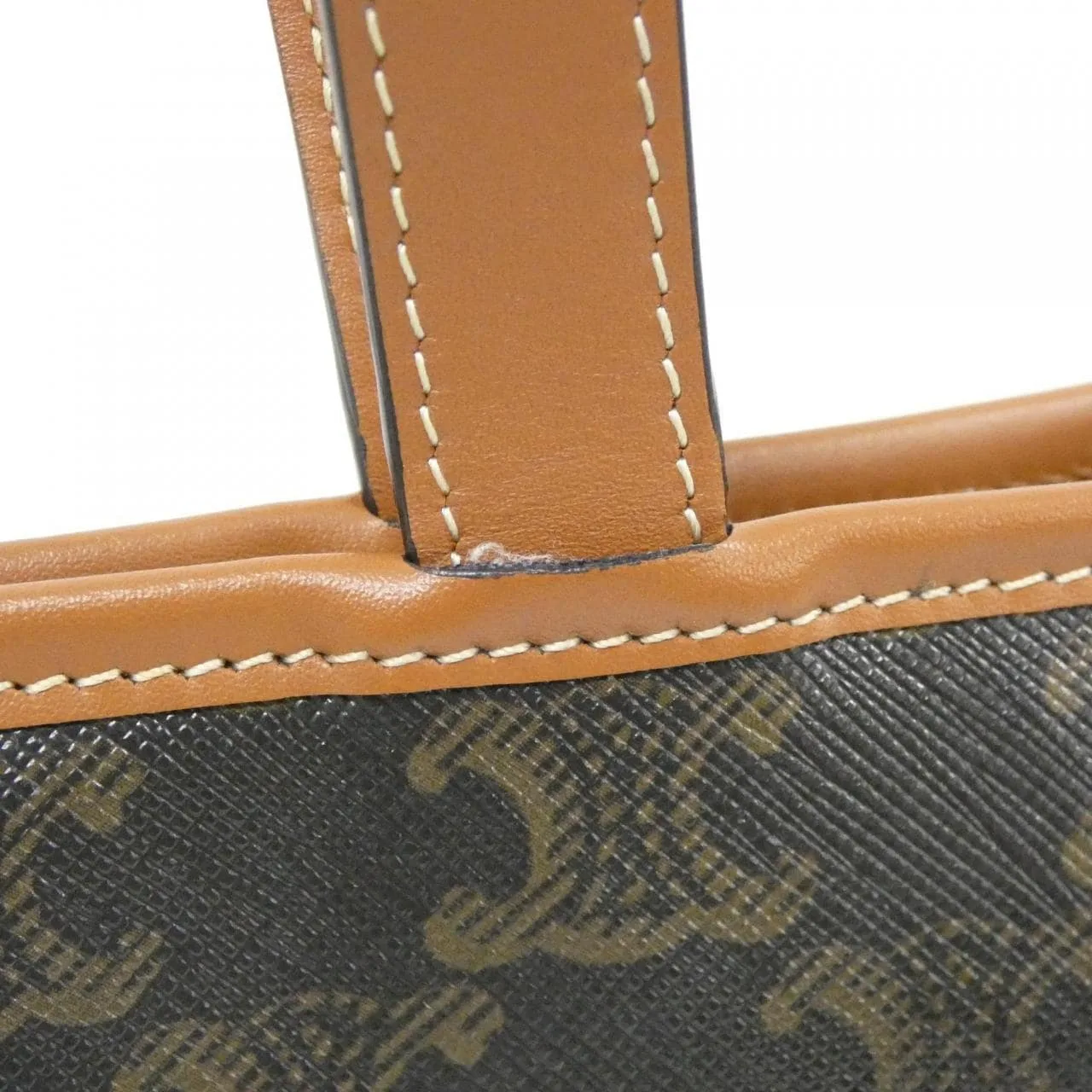 CELINE Cabas 115082CAS Handbag Canvas 黑色 帆布 中古品A - 縮圖 5