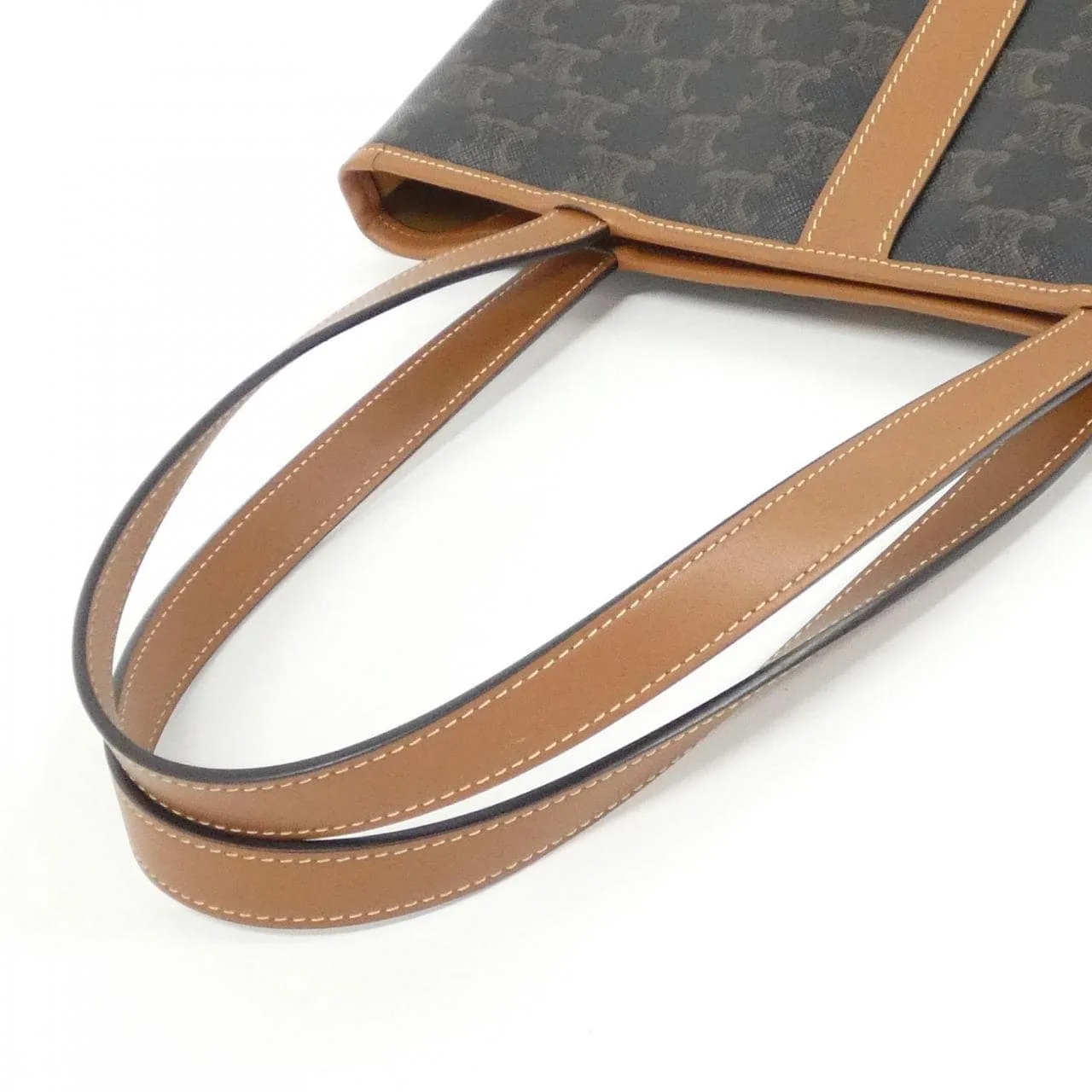 CELINE Cabas 115082CAS Handbag Canvas 黑色 帆布 中古品A - 縮圖 7