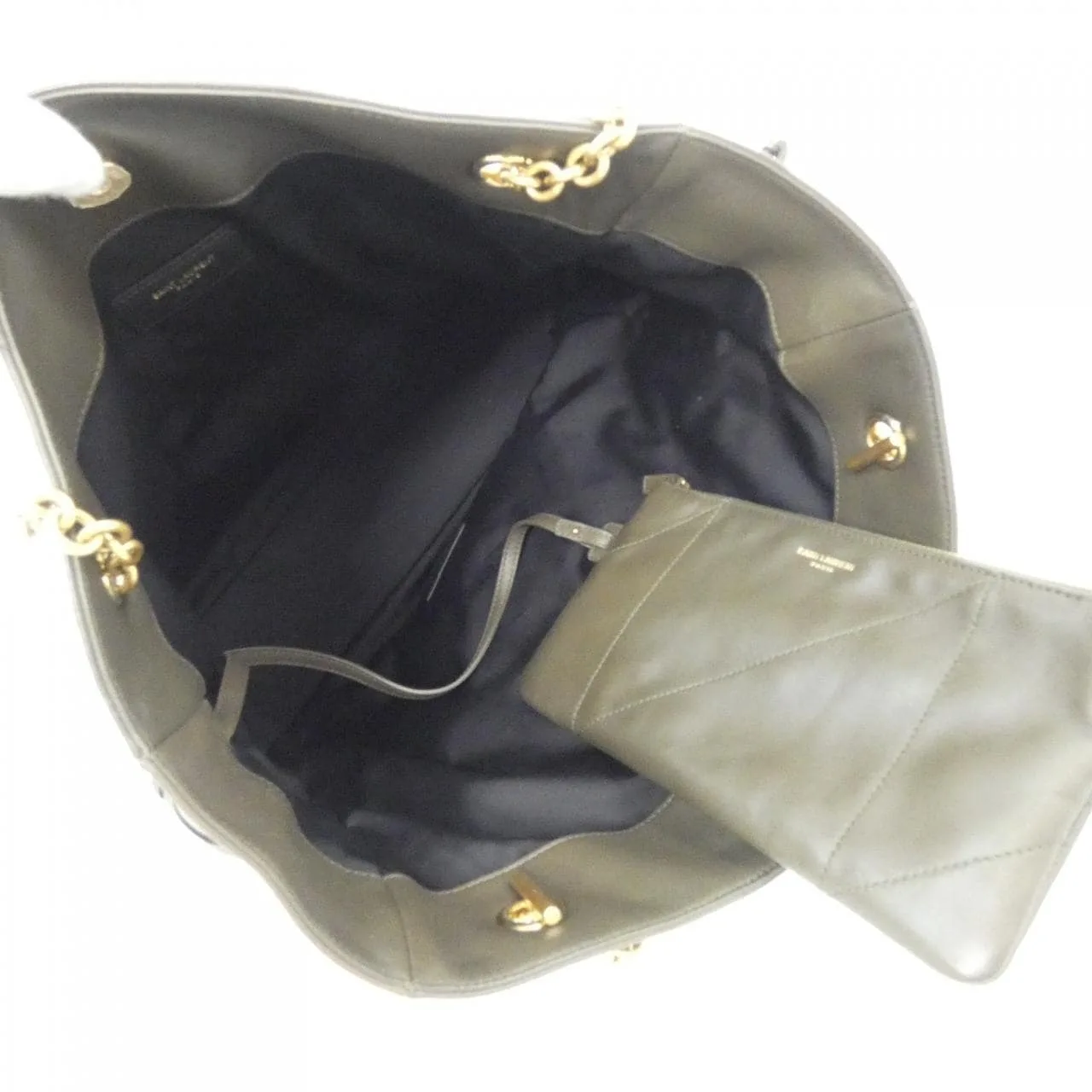 SAINT LAURENT 809824 AAB32 Handbag Lambskin Black Lambskin Rank A - Thumbnail 8