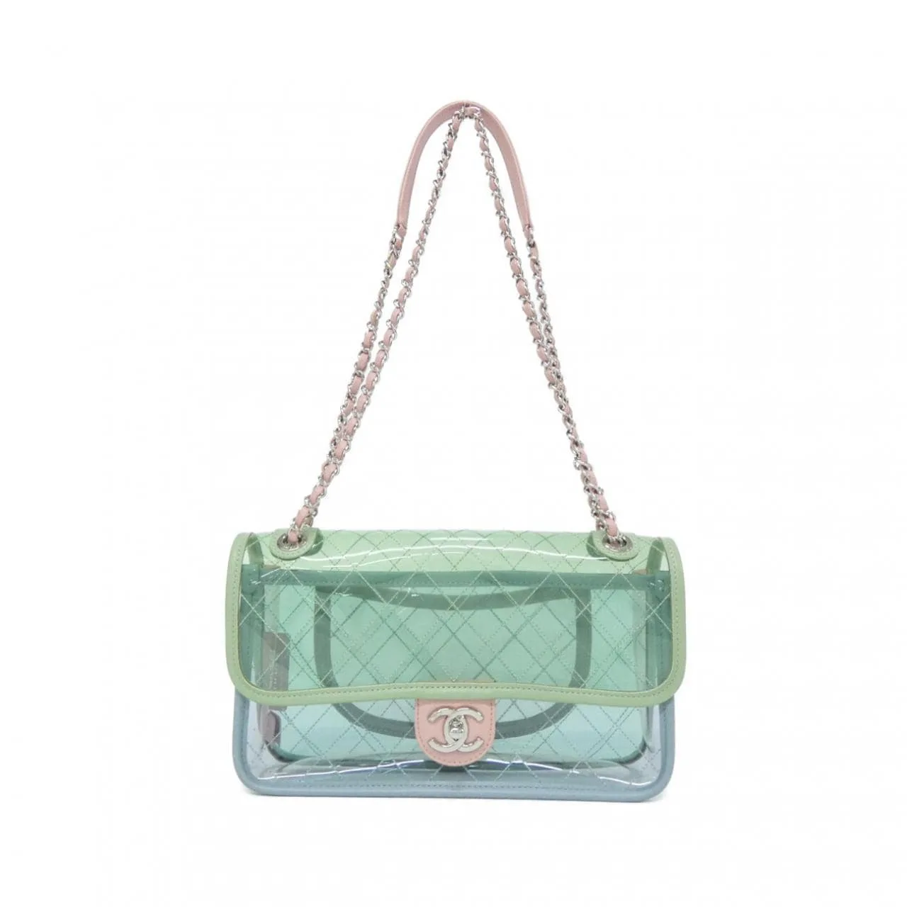 CHANEL 57409 Shoulder Lambskin Green